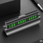 Peidetud helendav auto telefoninumbri tahvel Auto kleebis &Ouml;&ouml;valgusti Telefoninumber autosse Auto stiilimiseks Ajutine parkimiskaart valge