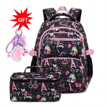 Uus Seljakott T&uuml;drukutele Algkooli Raamatukotid Komplekt L&otilde;unakarbiga Laste Suure Mahutavusega Veekindel Mochila Infantil Escolar