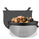 Silikoonist aeglase pliidi vaheseinad, korduvkasutatavad, keskkonnas&otilde;bralikud, lekkekindlad n&otilde;udepesumasinas ohutu k&uuml;psetusvooder 8QT potti jaoks One Size hall v&auml;rv