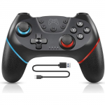 TIMOOM Manette sans fil pour Nintendo Switch, Bluetooth Manette Switch Pro, Switch controller -Turbo-6-Axis