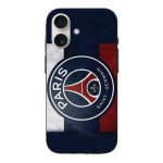 Coque Iphone 16 Club de football Paris Saint Germain drapeau