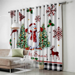 J&otilde;ulude akna kardinad dekoratsioon kodule magamistuppa, k&ouml;&ouml;ki, elutuppa, j&otilde;ulukaunistus, j&otilde;ulukingitused, Navidad, Natal, uusaasta 2024 50W130H(CM)x2&Hook