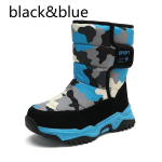 V&auml;ikelaste saapad Lumised Camouflage V&auml;rvid Laps Poiss T&uuml;drukud Vabaaja Talvised Veekindlad Vihmasaapad Laste Talvesaapad 38 must