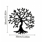 Metallseina kunstipuu elupuu siluett &ndash; loominguline seinariip koju, elutuppa, magamistuppa, restorani, pubi, j&otilde;ulukaunistust helehall v&auml;rv