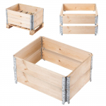 KADAX Nadstawka Paletowa Drewniana 60x80cm Pojemnik Na Paletę Grządka Pakiet 2szt