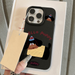 Telefoni&uuml;mbris iPhone 11 13 XR XS Max &uuml;mbrisele iPhone 12 14 15 16 Pro Max 12 Pro 15 Plus Nahast v&auml;rvitud veekindel kukkumis- ja kulumiskindel multikas iPhone 16 Pro Max valge