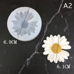 Daisy lille silikoonvorm auguga K&auml;sitsi valmistatud kaunistus kommide glasuurseebivorm A1