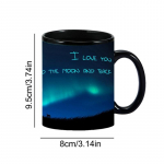 Kuumusmuutev paljastav kruus v&auml;rvimuutev keraamiline kohvitass Northern Lights Design Cool Coffee Tea Magic Color Change Cup keraamiline type 2