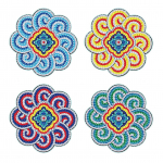 4/6 tk Teemantkunst alusaluste komplekt koos hoidikuga Mitmeotstarbeline kruus Matid Kuumakindlad isoleeritud alusalused Tassid Pad Lauapealse Dekoratsioon