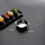 Roostevabast terasest jaotatud kastmiskausid kastmetaldrik maitseaine kastmismaitseainekandik BBQ jaoks &auml;&auml;dika-v&uuml;rtsi ket&scaron;upi soola suhkru maitsega