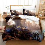 Horizon Zero Dawn Voodipesukomplekt &Uuml;hekohaline Kahekohaline T&auml;issuuruses Kuninganna Kuningas Suurus Voodikomplekt T&auml;iskasvanu Laps Magamistuba Tekikotikomplektid 3D Anime voodilina komplekt EU Double 200x200cm