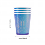 pink Butterfly Birthday Tableware Paper Plate Napkin Happy 1st First Birthday Party Decoration Girl wedding Baby Shower Supplies