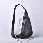 Ehtsast nahast meeste rinnakott Crossbody kott Pealmine kiht veisenahast Crossbody kott vabaaja seljakott &uuml;he &otilde;laga meeste rinnakott must