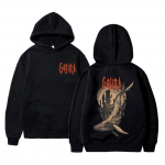 Prantsuse metalb&auml;nd Gojira Marsilt Siriusele Lendavad vaalad Vintage rock kahepoolne naiste unisex printiga kapuuts L must