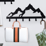 Coat Hook Wall Mounted Key Holder Iron Easy to Install Home Decor Hat Rack Hanger for Style A