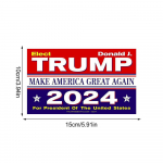 10 tk 2024 Trumpi kleebis Trumpi kohandatud kaitseraua kleebis Trumpi kleebis telefoni&uuml;mbris auto kaitseraua kaunistus presidendivalimiste jaoks 3,9*5,9 tolli