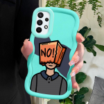 V&auml;rvitud mustriga Big Wave Edge pehmest silikoonmaterjalist Macaron telefoni&uuml;mbris, p&otilde;rutuskindel kaitsev kummist korpus Samsung Xiaomi Poco Redmi jaoks Samsung A54 5G valge