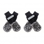 4 tk Silikoonist haaratsidega libisemiskindlad koerasokid, lakkumisk&auml;pad ennetav reguleeritav rihm XS must