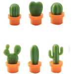 6 tk Cactus Magnetic Message K&uuml;lmkapi magnet Roheline Taim Potimagnet Cactus Ball Kolmem&otilde;&otilde;tmeline k&uuml;lmkapi magnet oranž