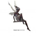 Lillehaldjas skulptuur aia haljastus &otilde;ue kunsti ornament vaigust tureki istuv kuju &otilde;ues ingli kujukesed k&auml;sit&ouml;&ouml; kaunistus valge