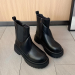 Naiste platvormiga pahkluu Chelsea saapad k&otilde;rged kontsad nahkkingad Talv 2025 Trend Goth Pumps Kingad Libisemiskindlad Tursked Retro Botas Mujer 35 pruun
