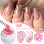 Nail Art kuivatatud lilleliim, l&auml;bipaistev Flower Fairy Flash Sequins k&uuml;&uuml;nelaki liim k&uuml;&uuml;nesalongide jaoks