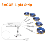 RGB LED ribavalgustid eraldi adresseeritavad Smart WS2812B SMD USB painduv lint RGB LED valguslindi diood DC 5V kodu j&otilde;ulukaunistuseks 5PCS-2M valge