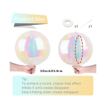 1/3/5pcs 22in/32in/50in rainbow color 4D holographic balloons, birthday party/music party/single, wedding party supplies 1pc 22inch