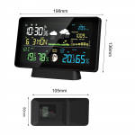 Juhtmeta ilmajaam 8-&uuml;hes sise-/v&auml;litermomeeter Temperatuur Niiskus Kellaaeg Kuup&auml;ev Raadiosignaal &Otilde;hur&otilde;hk Kuu faas
