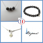 Pierres et Min&eacute;raux. Parure bijoux Bracelet Collier 3 Perles Labradorite 8 mm. Chaine en Taille personnalisable.