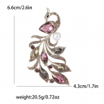Mood Kerge Luksus Sulamist Rhinestone F&ouml;&ouml;niksi Pross Kvaliteetne Peen Naiste &Uuml;likonna Mantli Korsaaž Ehtepin
