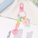 Armas tulbi v&otilde;tmehoidja lilledega ripats Armastus v&otilde;tmehoidja seljakott Auto amulettid kaunistus kott Aksessuaarid roosa