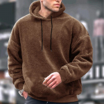 Lambavillased kapuutsid Talvine korallivillane &uuml;hev&auml;rviline kapuuts Meeste dressipluus Jooksurid Mood lahtised &uuml;lisuured fliisist pullover T&auml;navar&otilde;ivad XL kaamel
