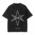 T-s&auml;rgid Meeste R&otilde;ivad BMTH Bring Me The Horizons Brutal Naljakas Logo T-s&auml;rk Suvine Vanaaegne T-s&auml;rk Topid Puuvill Trendikas Graafiline 2XL