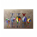 Abstraktsed sebral&otilde;uendikunsti maalid seinal V&auml;rvilised loomad Kunstitr&uuml;kised Aafrika loomad Kunstipildid elutoa seina taustaks 20x30cm