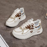 Naiste suvised hingavad v&otilde;rktossud Mugavad n&ouml;&ouml;riga jooksujalatsid PU-nahast paksu platvormiga k&otilde;ndimisjalatsid libisemiskindlad tennised naistele 35