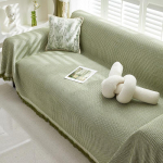 Kahepoolne puuvillase l&otilde;ngaga pleed diivanikate 180x300 cm