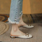 Zapatos Mujer Prantsuse vintage naiste sandaalid Suvised Uued elegantsed madala kontsaga kingad Laisad vabaajakingad Mulleri disainerkingad 36
