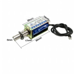 JF-0730B 10 mm k&auml;iguga alalisvoolu 12 V / 24 V 1 A avatud raamiga lineaarne solenoidelektromagnet DC12V