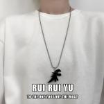 RUI RUI YU Armas dinosauruspaar kaelakee armastajad paaritud ripatsid s&otilde;brad kaelakett Hiphop punk kaelarihm meestele naistele ehted 1 PCS