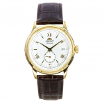 Orient Bambino versioon 2 v&auml;ikese sekundiosutiga nahkrihmaga h&otilde;bedane sihverplaat automaatne RA-AP0106S meeste k&auml;ekell h&otilde;be