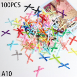 100 tk 20-30 mm v&auml;ikese suurusega satiinlint vibu lill isetehtud k&auml;sit&ouml;&ouml; kaunistamine k&auml;sit&ouml;&ouml; tarvikud kaunistustarvikud