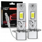 2tk 12000LM H1 H3 LED esitulede pirnid Mini H1 Led udutulelatern 30W CSP auto esitulele ventilaatorita DRL Light Auto p&auml;evas&otilde;idutuled 12V 6500K valge H3