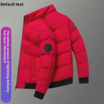 Meeste 2024 Paks Puuvillane Talvemantel - Trendikas Vabaaja Noorte Jakk 5XL punane