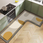 P&otilde;hjamaade kerge luksus diatomiitmuda majapidamis- L-kujuline k&ouml;&ouml;gip&otilde;randamatt Veeimavus Libisemisvastane Kiiresti kuivav ja Lihtsalt hooldatav P&otilde;randamatt 100*150*45cm