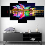 5 t&uuml;kki Sydney ooperimaja vaade L&otilde;uendimaal Maastik Plakatid ja tr&uuml;kised Seinapildid Elutuba Kodukaunistus Ilma raamita 20x35cm*2 20x45cm*2 20x55cm*1