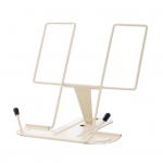 Metallist raamatuhoidja lugemiseks Reguleeritav tugi Raamatu hoidja lehek&uuml;ljeklambritega Laua dokumentide hoidja Kirjutamisalus retseptide, &otilde;pikute, tahvelarvuti, noodiraamatu jaoks elevandiluuvalge