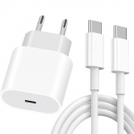 Kiirlaadija - USB-C - 25W - 20W kaabel - 1M - &Uuml;hildub iPhone 17/16/15