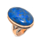 Lapis Lazuli Handmade Copper Jewelry Ring Size 9 g6n23