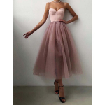 Naiste varrukateta rihmaga v&otilde;rkkangast pruudi pruutneitsi pruutneitsi pulmapidu pikk kleit peokleit S roosa